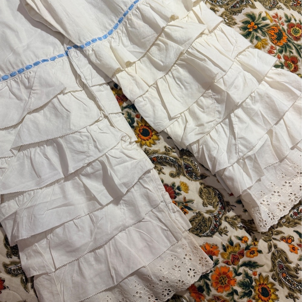 VTG 70s Donnells of Denver Marshall Fields Paisley Prairie Dress & Bloomers Set - Picture 10 of 14